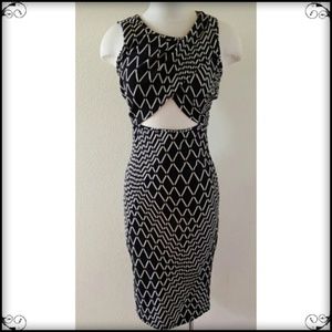 Black & White Midi Dress